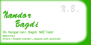 nandor bagdi business card